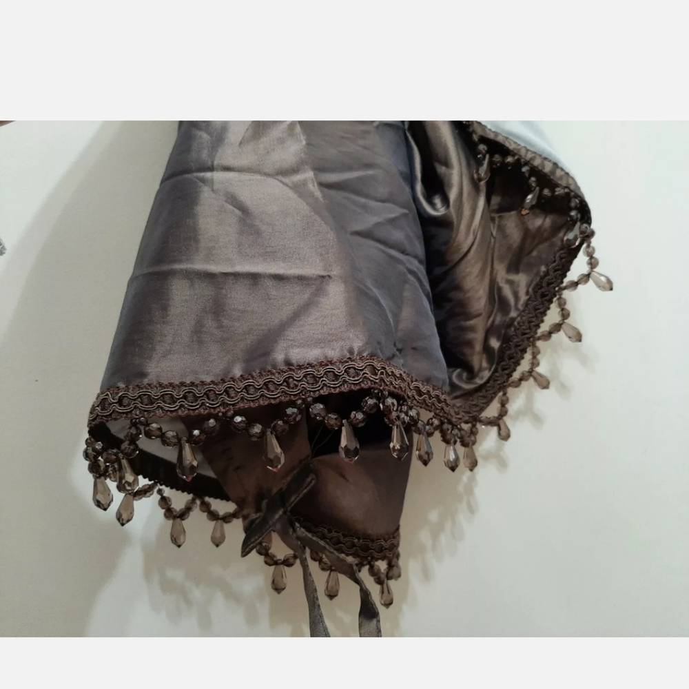 Peri Argentina crescent valance  chocolate (1 valance)